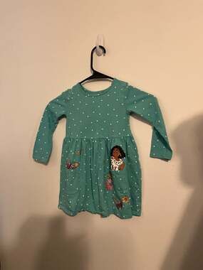 Disney Encanto Mirabel Polka Dot Long Sleeve Pocket Dress 2T